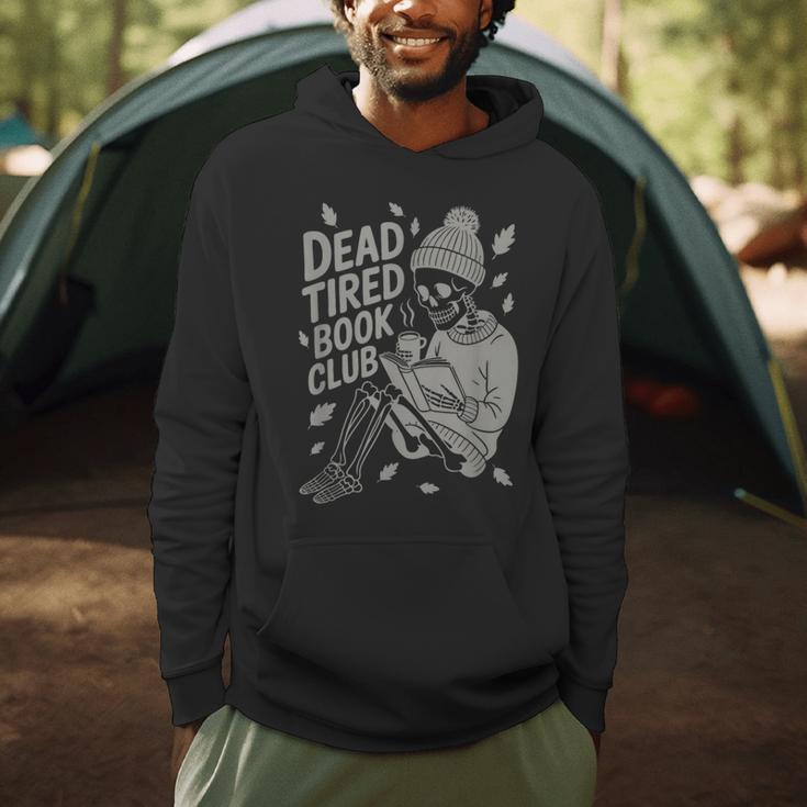 Dead Tired Book Club Skeleton Men Hoodie