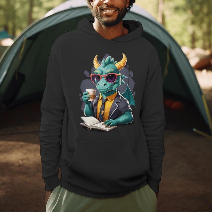 Dragon Reading Book Fantasy Reader Graphic Men Hoodie Dragon Reading Book Fantasy Reader Graphic Men Hoodie