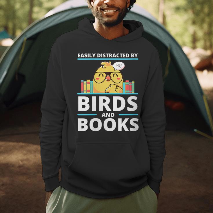 Easily Distracted By Birds And Books Men Hoodie