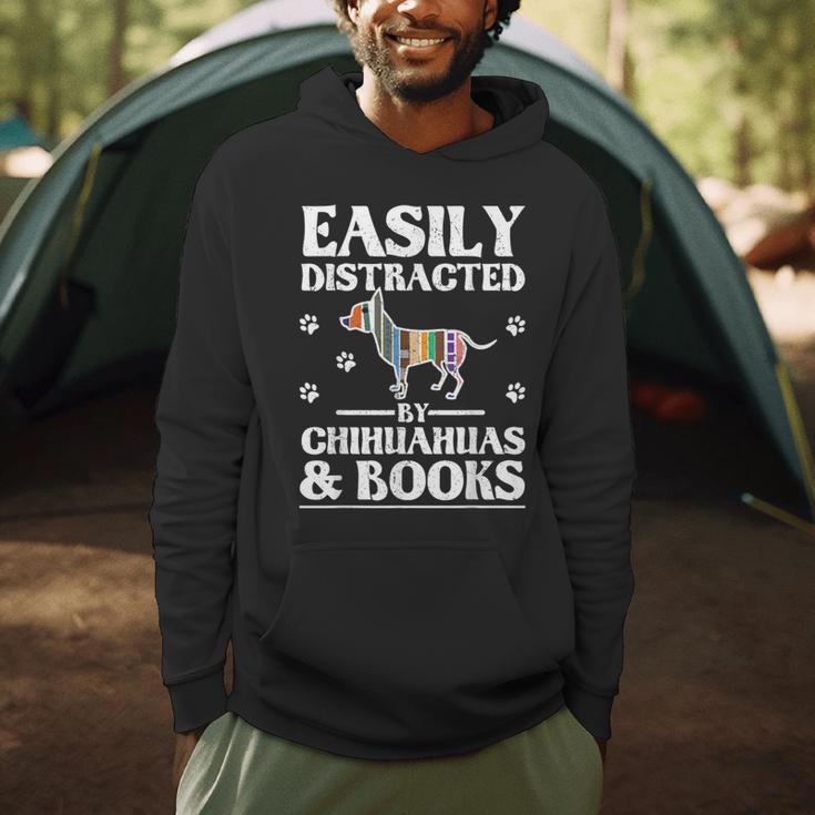 Easily Distracted By Chihuahuas & Books Men Hoodie