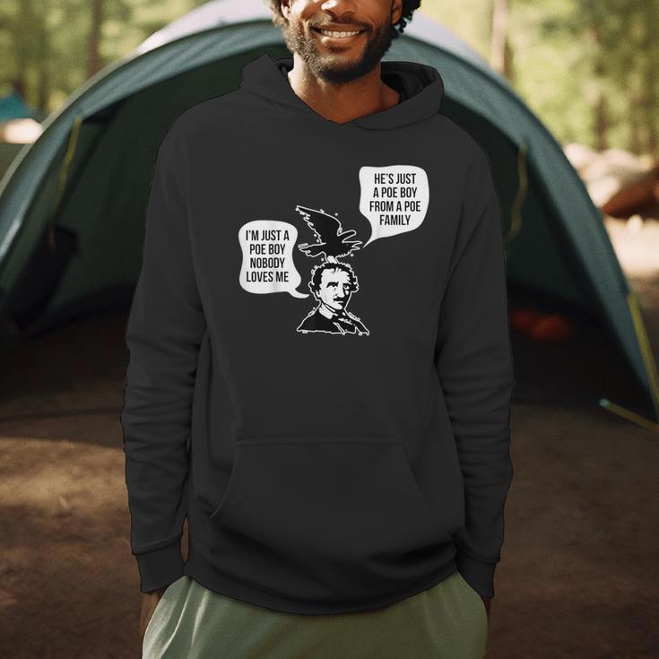 Edgar Allen Poe Raven Book Nerd Poet Literature Men Hoodie