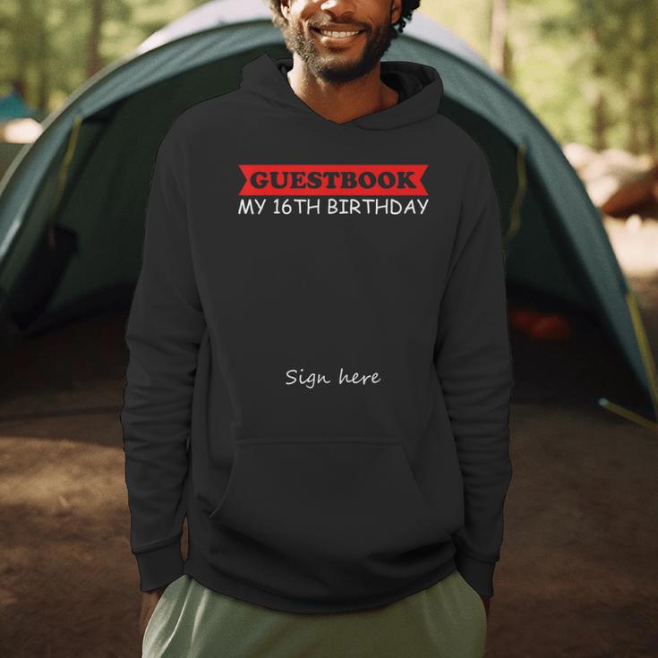 Guestbook My 16th Birthday Men Hoodie Guestbook My 16th Birthday Men Hoodie