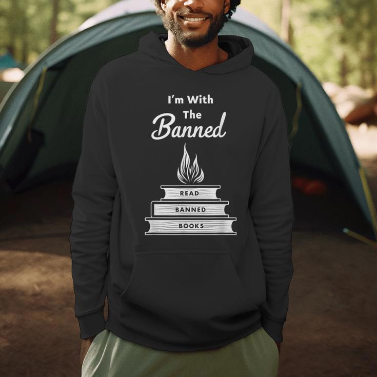 I'm With The Banned Read Banned Books Bookworm Men Hoodie