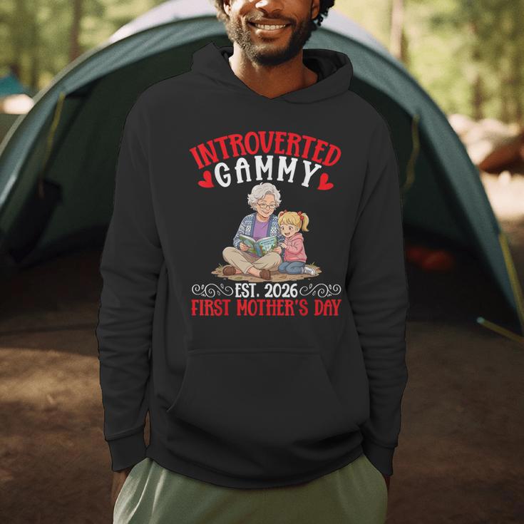Introverted Gammy Est 2026 First Mother's Day Reading Book Men Hoodie Introverted Gammy Est 2026 First Mother's Day Reading Book Men Hoodie