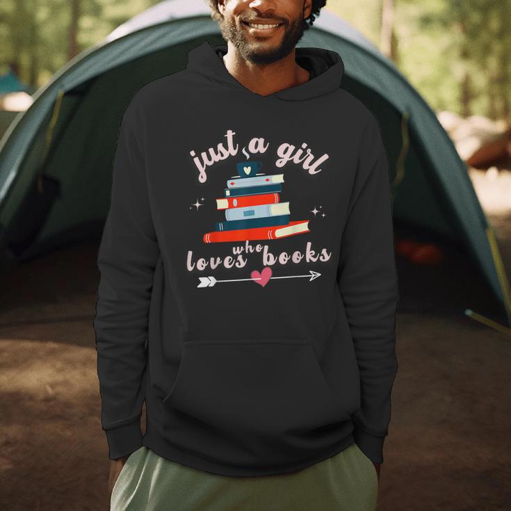 Just A Girl Who Loves Books For Book Worm Lover Men Hoodie