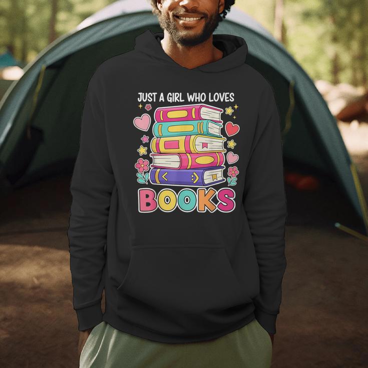 Just A Girl Who Loves Books Reading Library Men Hoodie