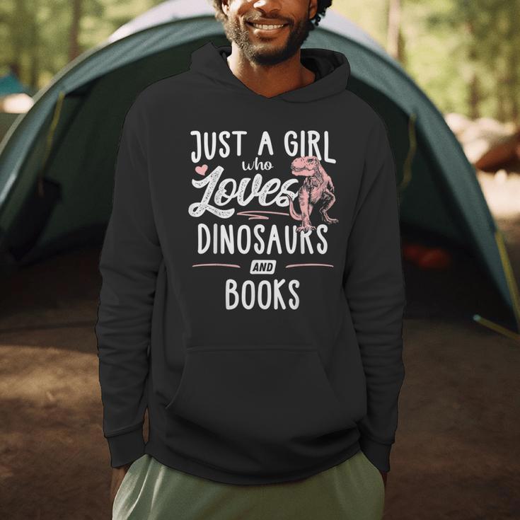 Just A Girl Who Loves Dinosaurs And Books Dinosaur Men Hoodie