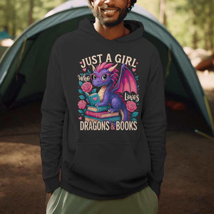 Just a Girl Who Loves Dragons And Books Dragon Men Hoodie