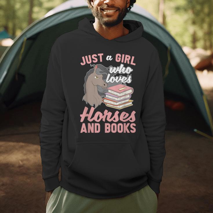 Just A Girl Who Loves Horses And Books Reading Animal Horse Men Hoodie Just A Girl Who Loves Horses And Books Reading Animal Horse Men Hoodie