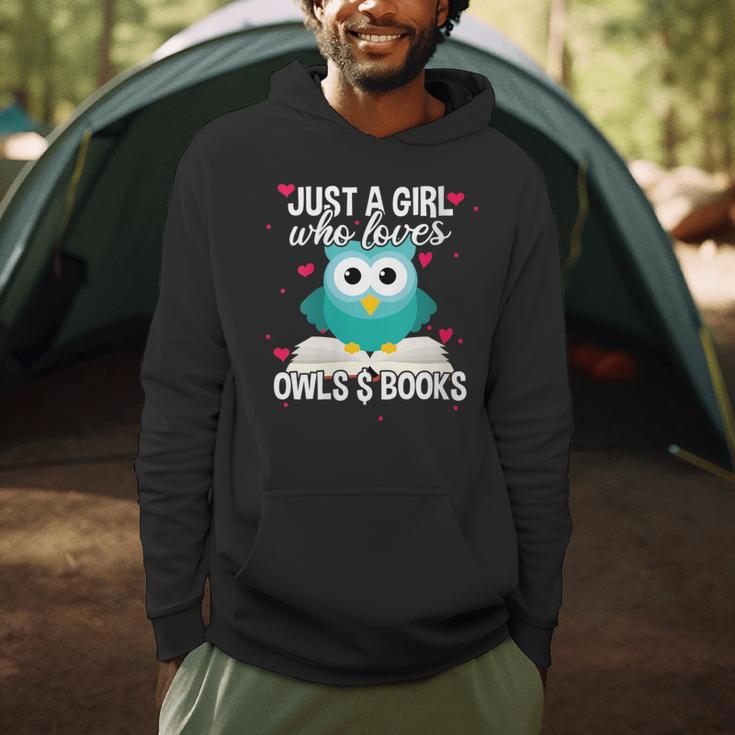 Just A Girl Who Loves Owls And Books Cute Bookworm Men Hoodie Just A Girl Who Loves Owls And Books Cute Bookworm Men Hoodie