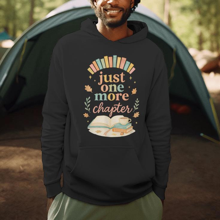 Just One More Chapter Cozy Book Lover Reading & Coffee Men Hoodie Just One More Chapter Cozy Book Lover Reading & Coffee Men Hoodie
