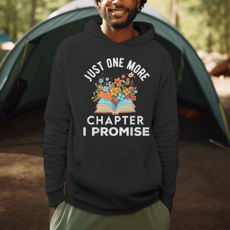 Just One More Chapter I Promise Book Lover Worm Nerd Men Hoodie
