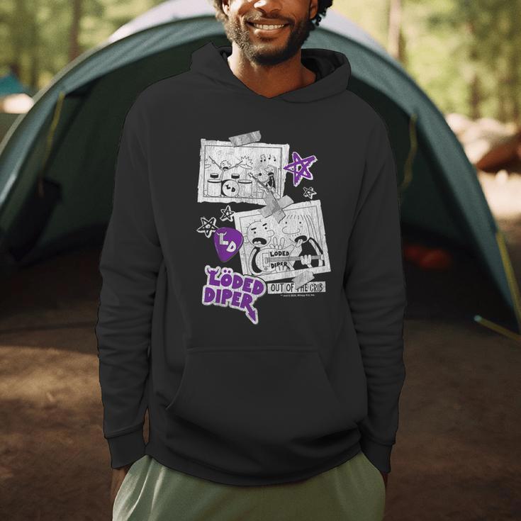 Kids DOAWK Purple Loded Diper Collage Book Series Men Hoodie