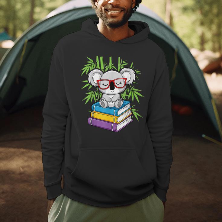 Koala Bear Librarian Reading Books Koala Men Hoodie