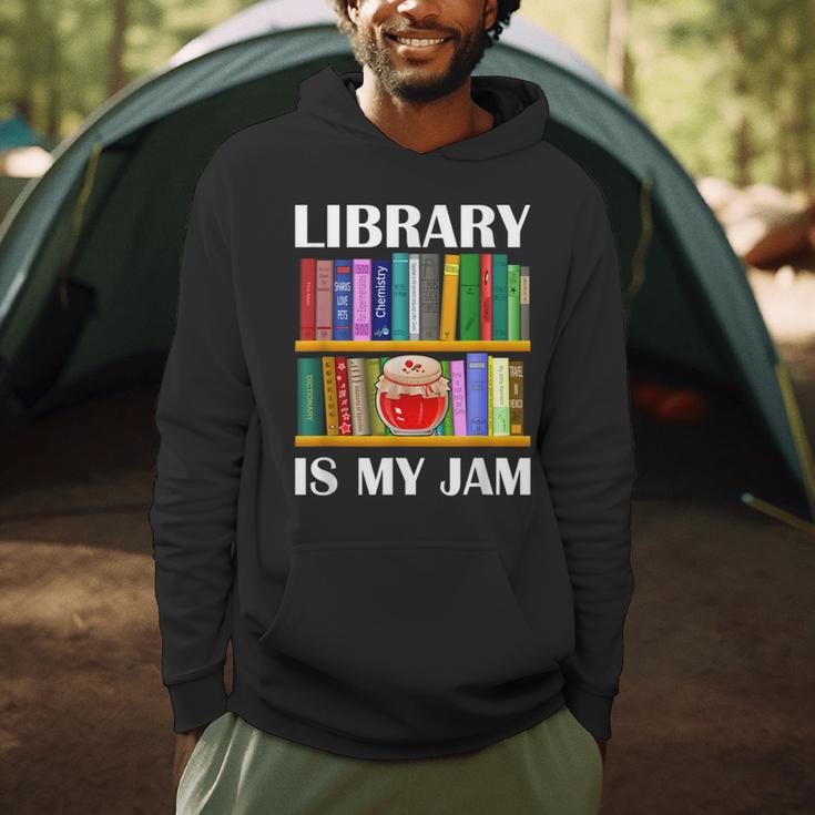Library Is My Jam Librarian Reader Book Lover Men Hoodie