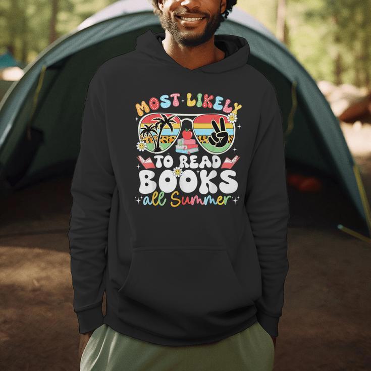 Most Likely To Read Books All Summer Book Lovers Last Day Men Hoodie