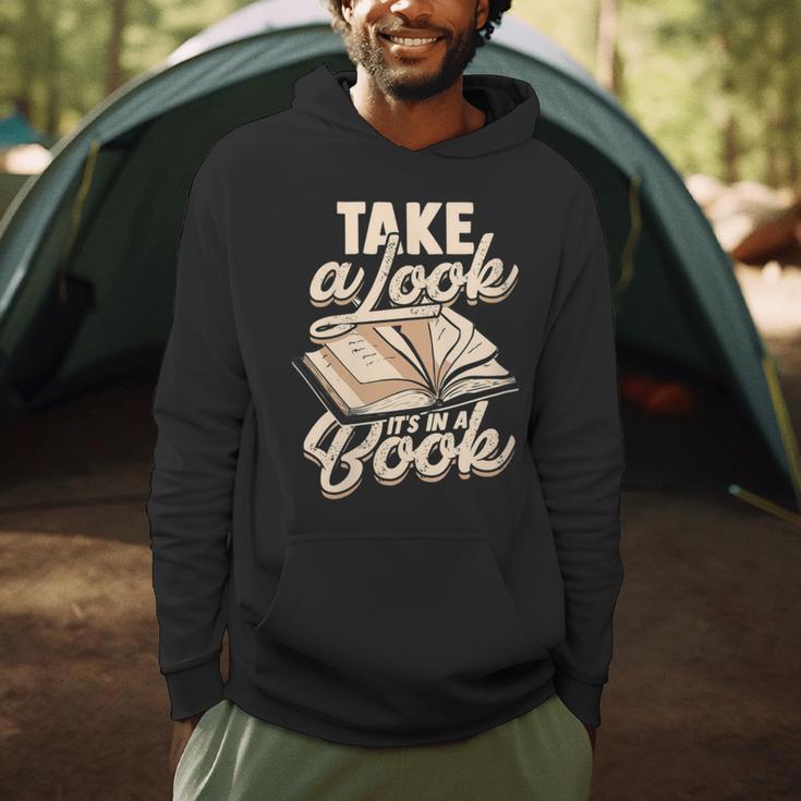 Take a Look It's In a Book Author History Reading Men Hoodie Take a Look It's In a Book Author History Reading Men Hoodie