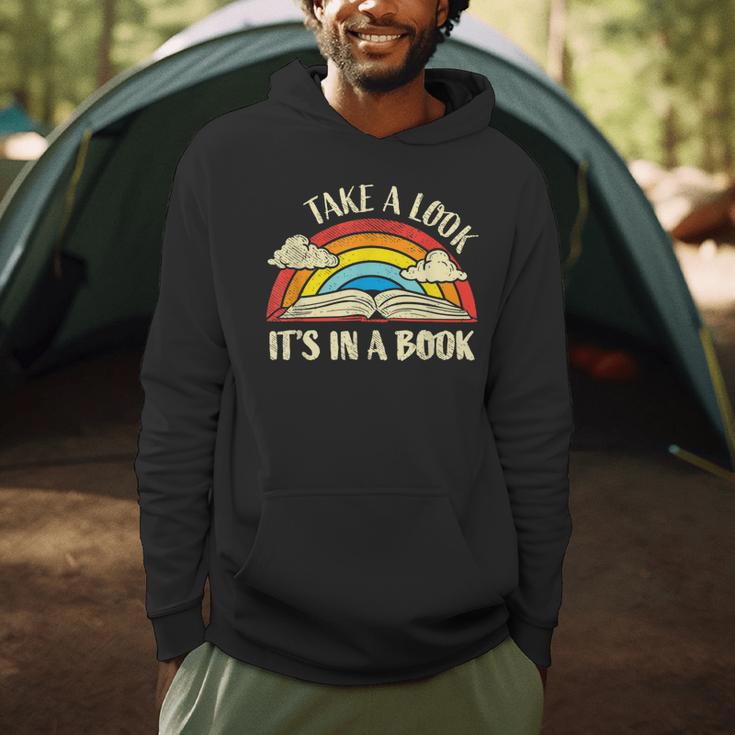 Take A Look Its In A Book Lover Bookworm Reading Books Men Hoodie