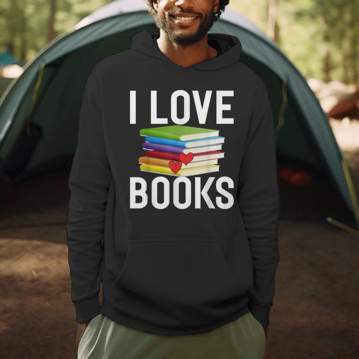 I Love Books Librarian Men Hoodie