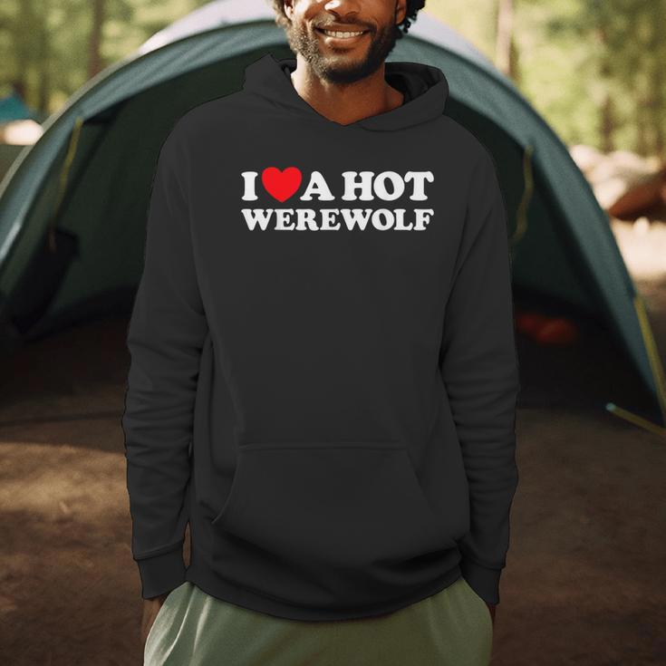 I Love A Hot Werewolf Lycan Wolfman Book Character Fan Men Hoodie