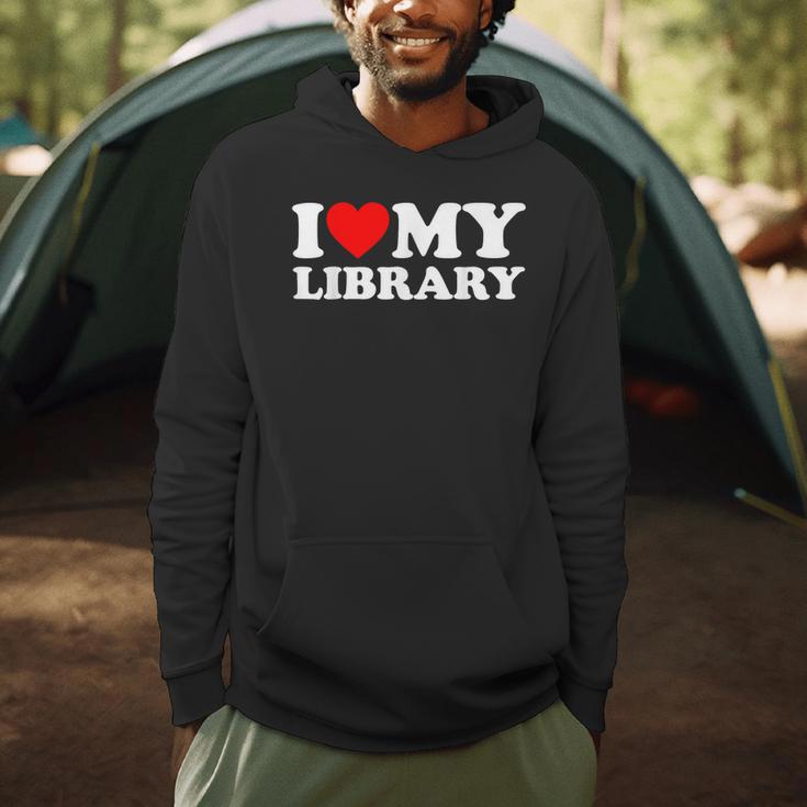 I Love My Library Heart For Book Lovers Readers Librarian Men Hoodie I Love My Library Heart For Book Lovers Readers Librarian Men Hoodie