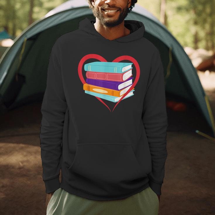 I Love Reading Book Heart Love Books Library Men Hoodie