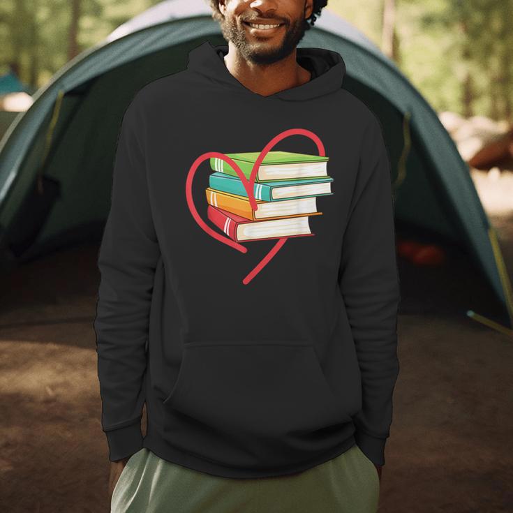 I Love Reading Heart Love Books TShirt Library Bookworm Men Hoodie