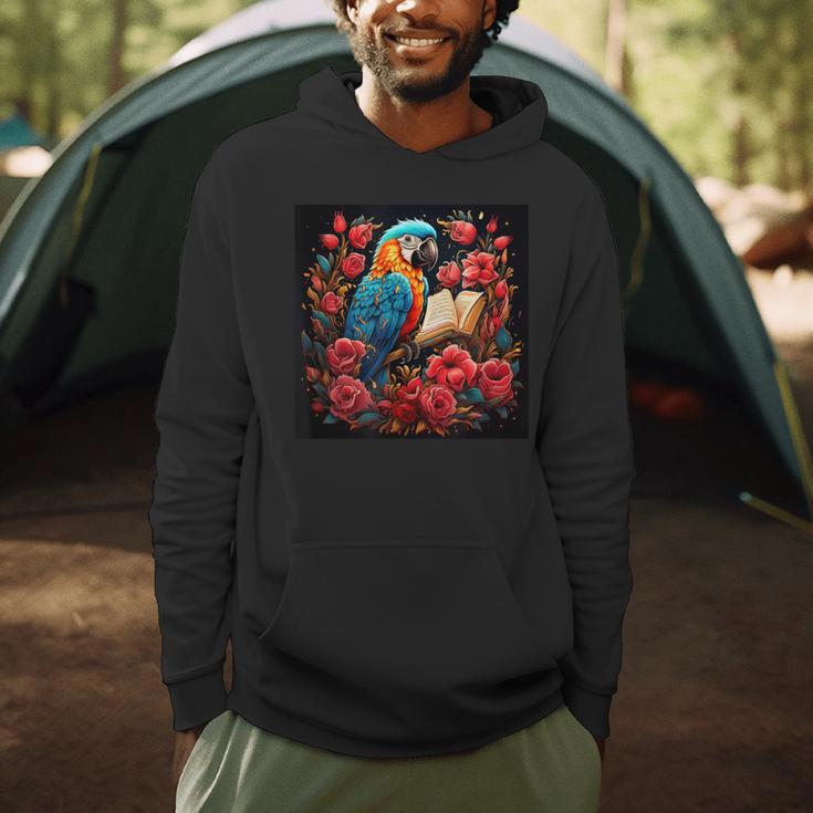Macaw Reading A Book Men Hoodie