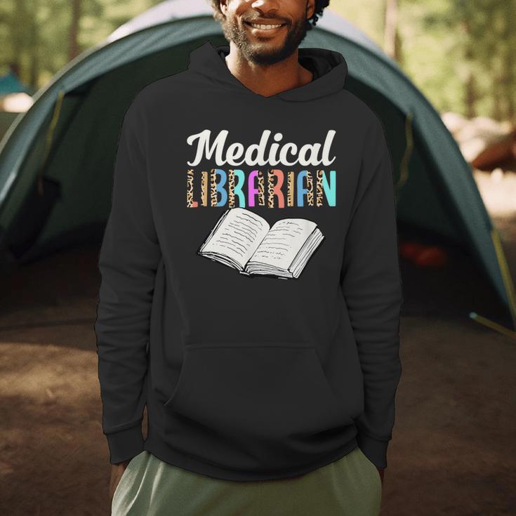 Medical Librarian Leopard Print Library Book Graphic Men Hoodie