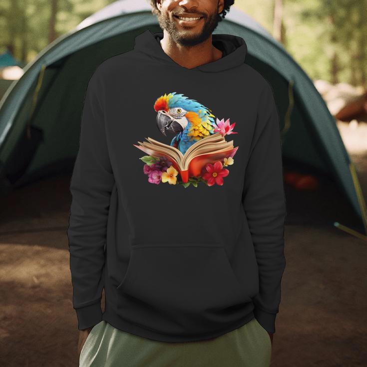 Parrot Reading Book Men Hoodie