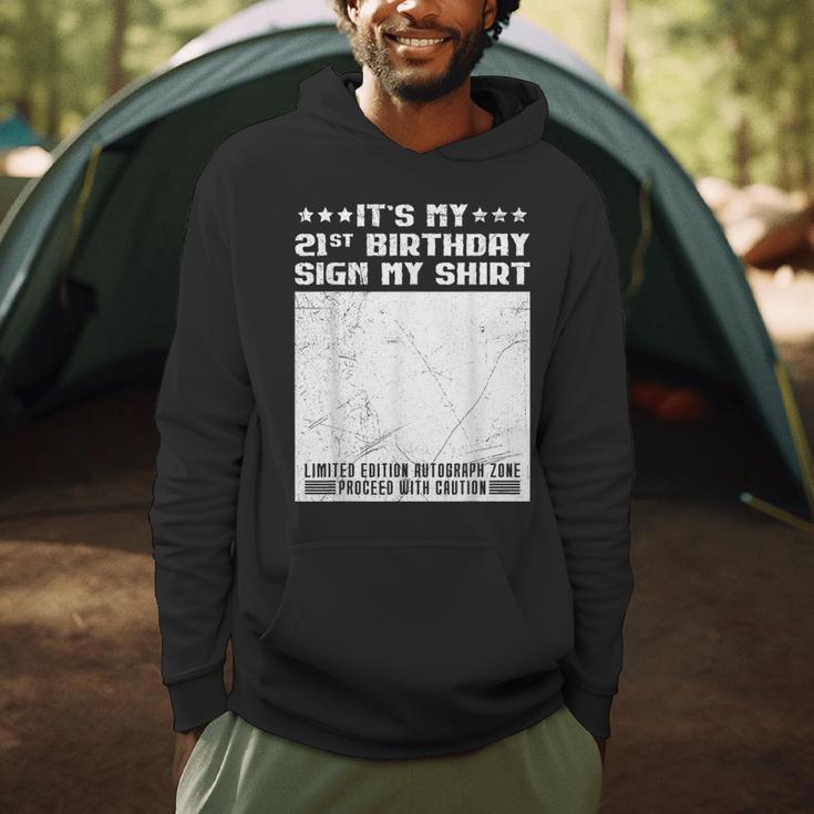Party It's My 21st Birthday Sign My Shirt Guestbook Men Hoodie Party It's My 21st Birthday Sign My Shirt Guestbook Men Hoodie