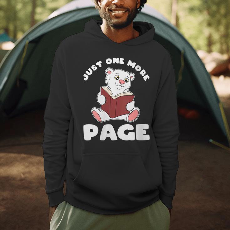 Polar Bear And Books Just One More Page Men Hoodie
