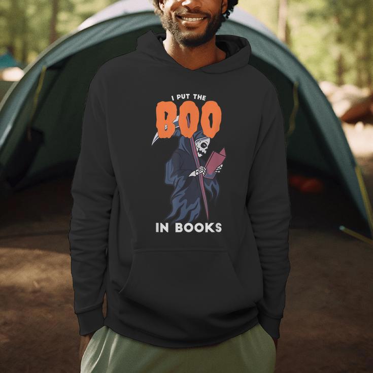 I Put The Boo In Books Halloween Librarian Men Hoodie I Put The Boo In Books Halloween Librarian Men Hoodie