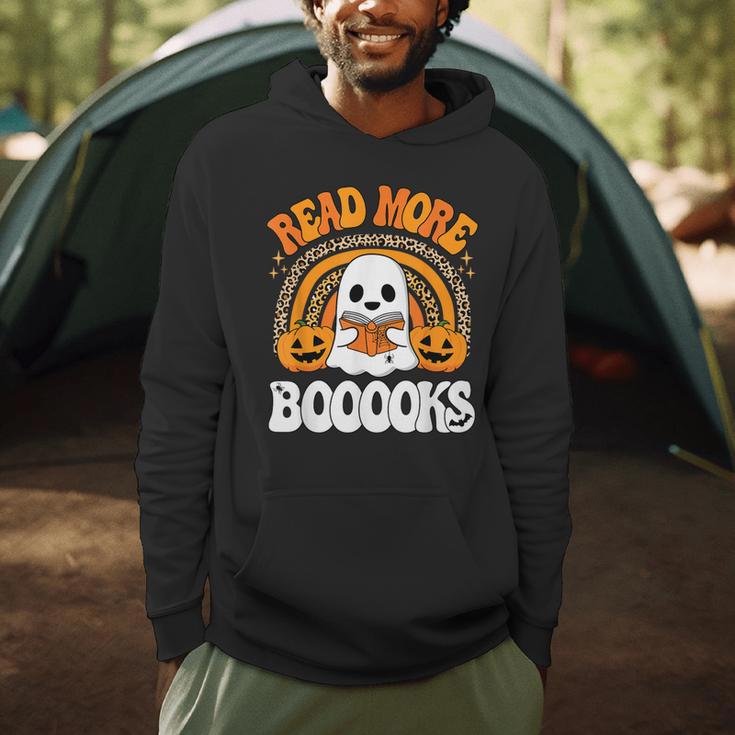Read More Books Booooks Ghost Pumpkin Cute Teacher Halloween Men Hoodie