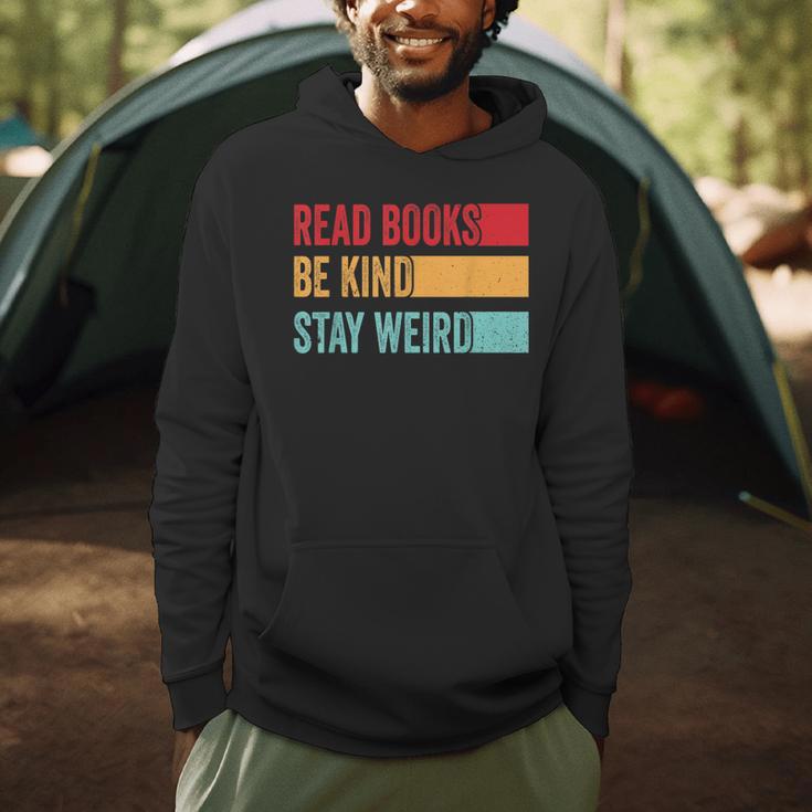 Read Books Be Kind Stay Weird Bookish Nerd Worm Lover Men Hoodie