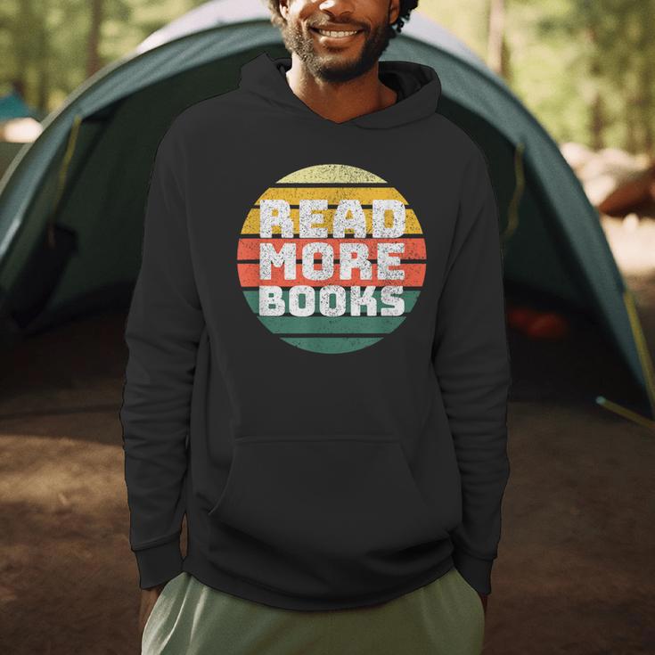 Read More Books Retro Vintage Book Lover Men Hoodie Read More Books Retro Vintage Book Lover Men Hoodie