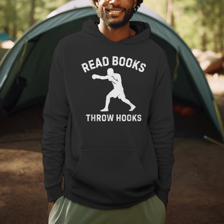 Read Books Throw Hooks Boxing Fighter Scholar Men Hoodie