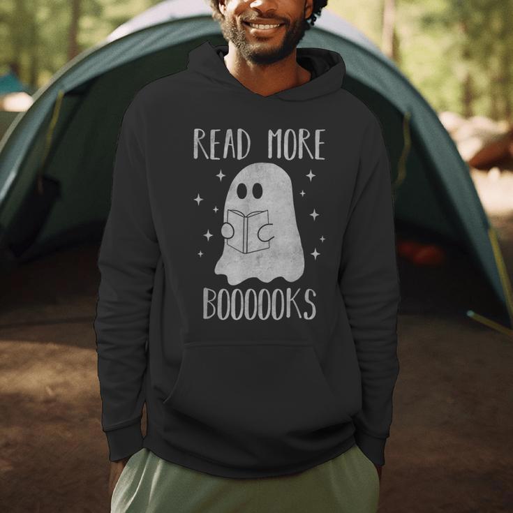 Read More Boooooks Cute Halloween Ghost Reading a Book Men Hoodie
