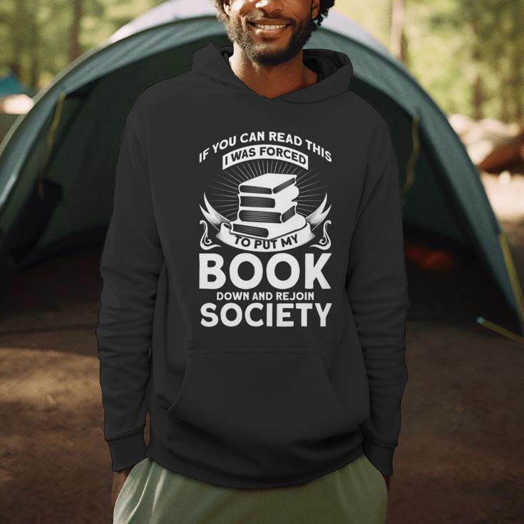 If You Can Read This I Was Forced To Put My Book Down Book Men Hoodie