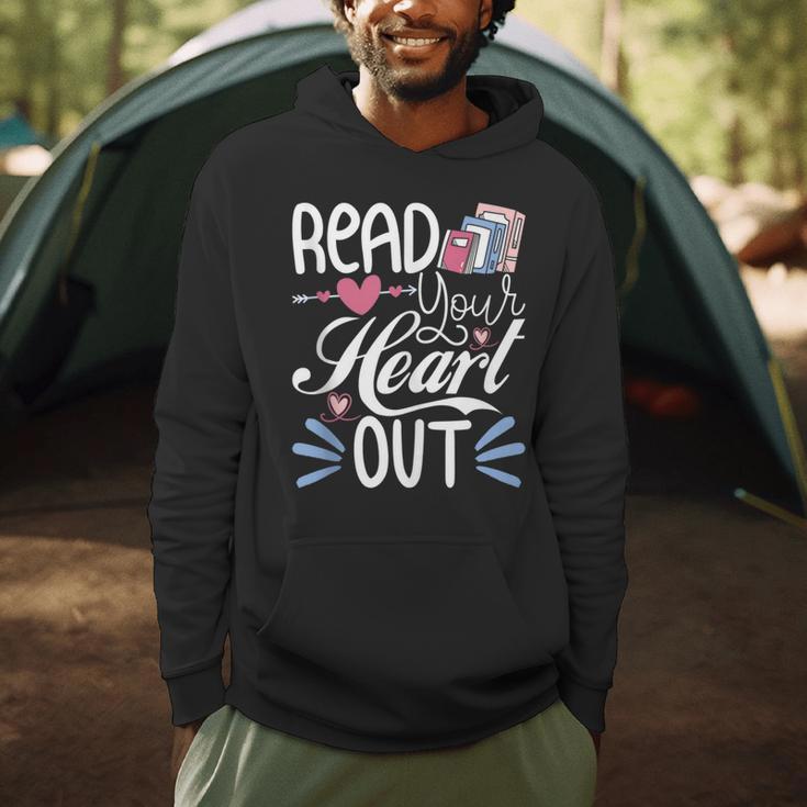 Read Your Heart Out Book Lover Reading Teacher Bookworm Men Hoodie