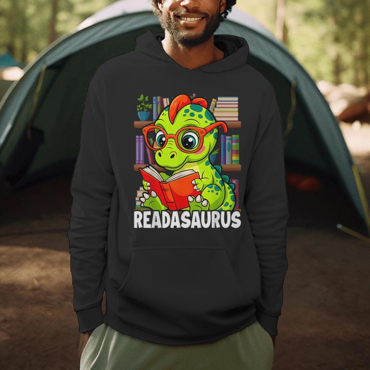 Readasaurus Reading Dinosaur Book Reader Bookworm Men Hoodie Readasaurus Reading Dinosaur Book Reader Bookworm Men Hoodie