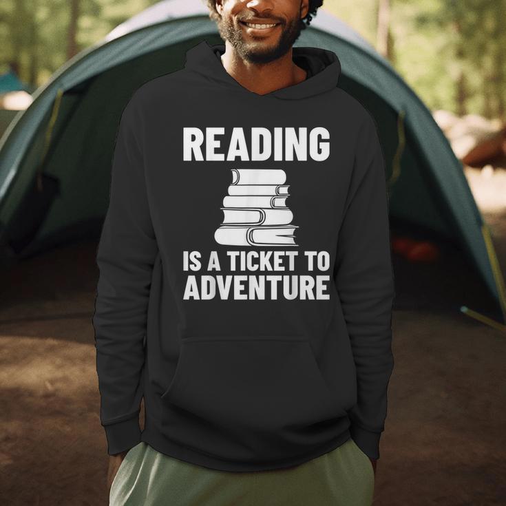 Reader Book Reading Bookworm Librarian Men Hoodie