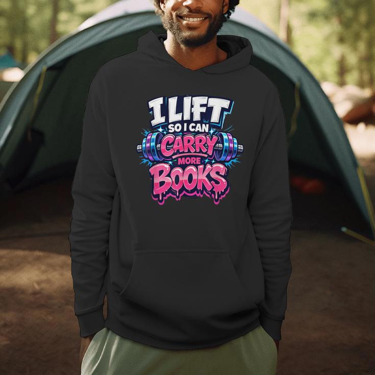 Reader Workout Lift More Books Reading Lover Humor Men Hoodie