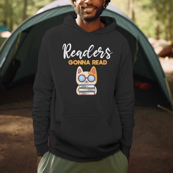 Readers Gonna Read Cat & Book Lover Men Hoodie