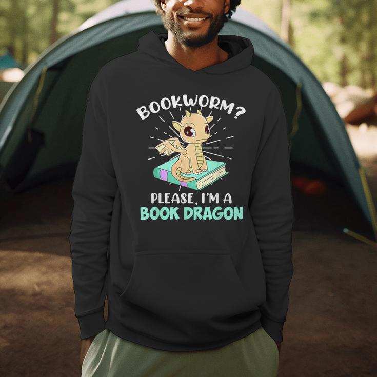 Reading Books Bookworm I Am a Book Dragon Men Hoodie