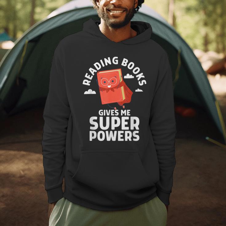 Reading Books Gives Me Superpowers Superhero Book Men Hoodie