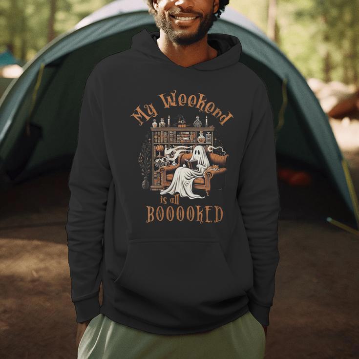 Reading Ghost Halloween Library Weekend Book Lovers Women Men Hoodie