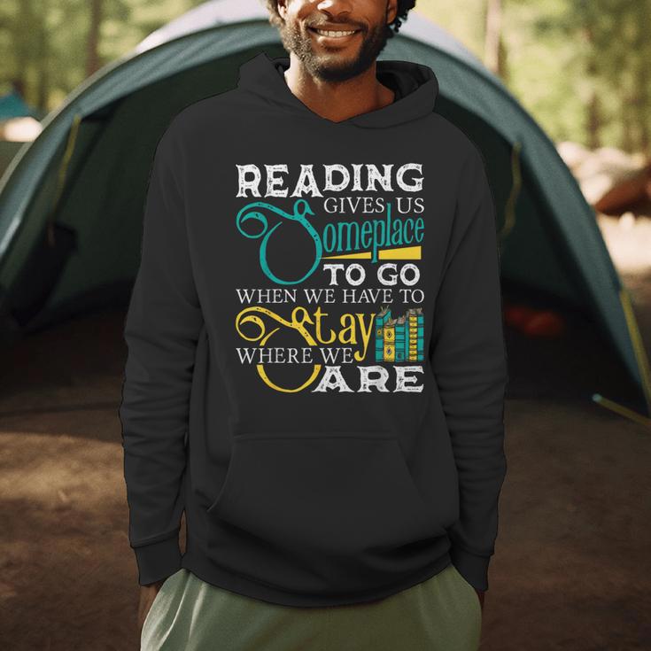Reading Gives Us Someplace To Go Book Lover Teacher Bookworm Men Women Kids Men Hoodie Reading Gives Us Someplace To Go Book Lover Teacher Bookworm Men Women Kids Men Hoodie