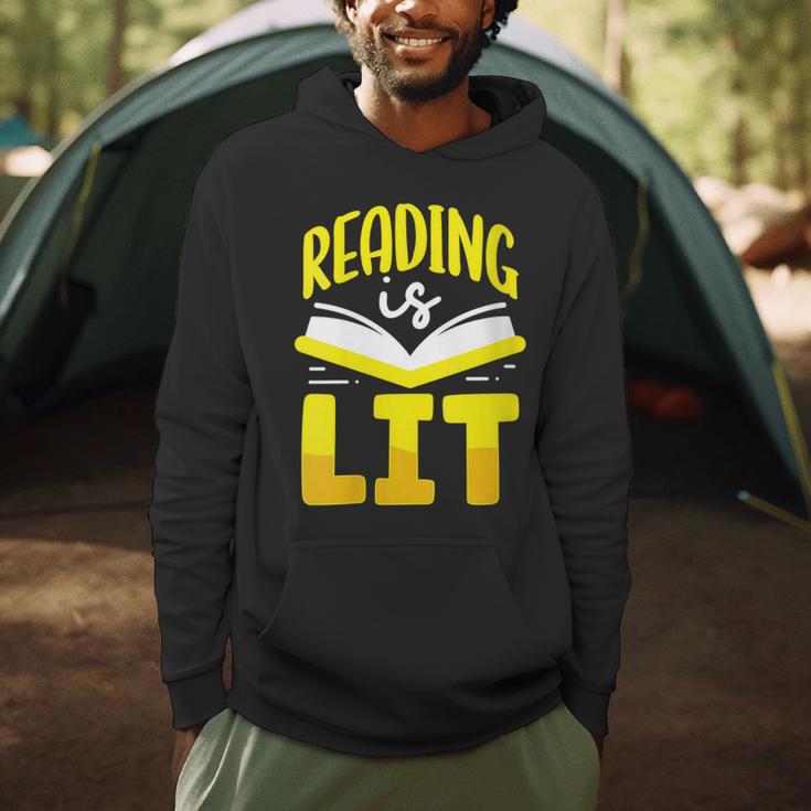 Reading Is Lit Bookworm Book Reading Men Hoodie