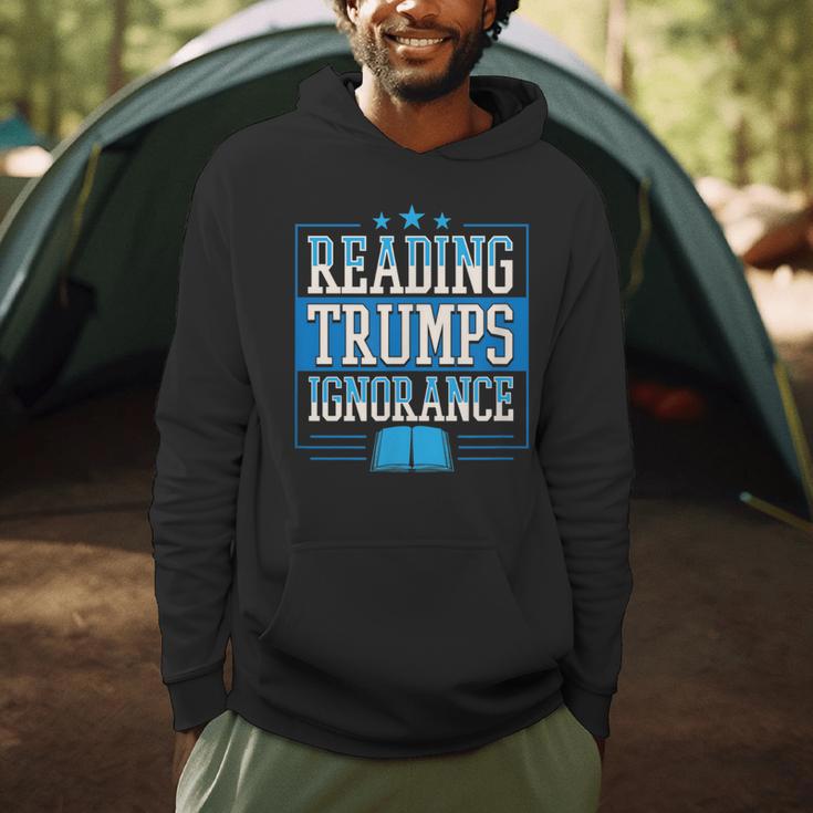 Reading Trumps Ignorance Democrat Book Reading Literary Men Hoodie Reading Trumps Ignorance Democrat Book Reading Literary Men Hoodie